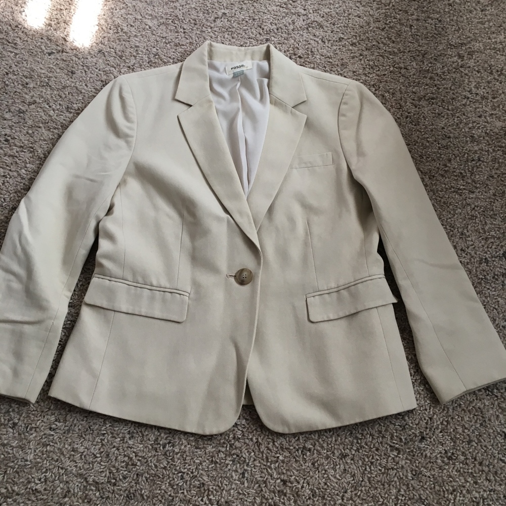 Fossil brand Cream Blazer Jacked Size 6